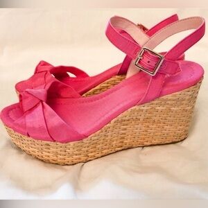 Kate spade new york  Espadrille Tilly Wedge Sandal  Sz 8 fushia pink